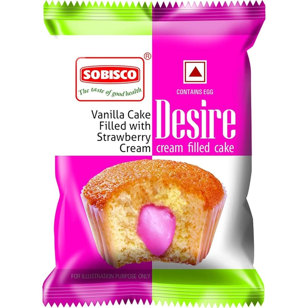 SOBISCO DESIRE CAKE STRAWBERRY 5Rs