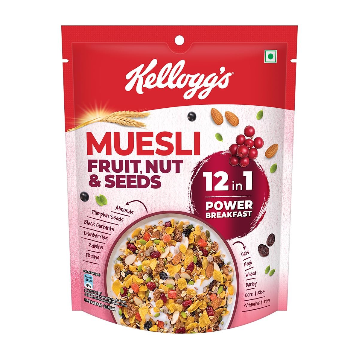 KELLOGGS  MUESLI FRUIT&NUT 240GMS
