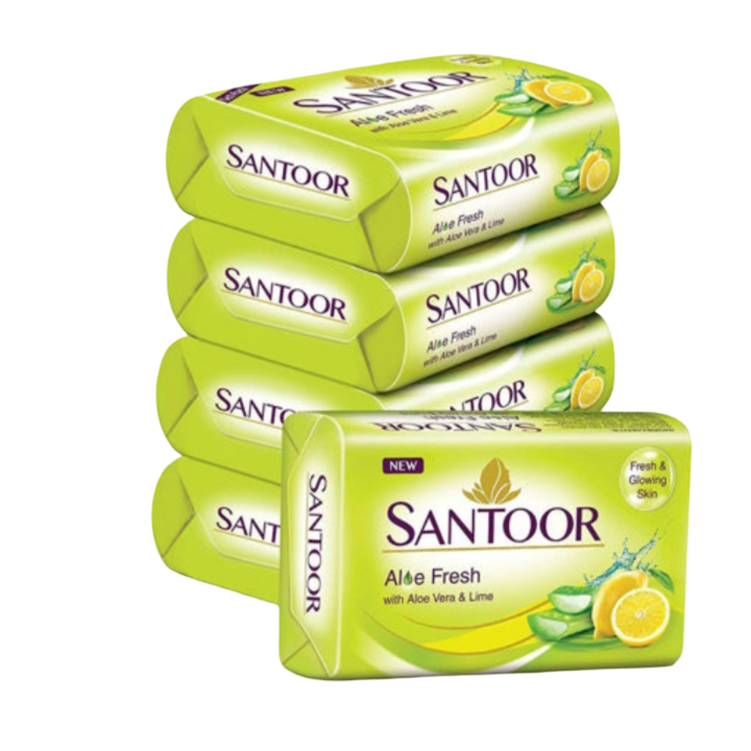 SANTOOR LIME FRESH 5X100GMS