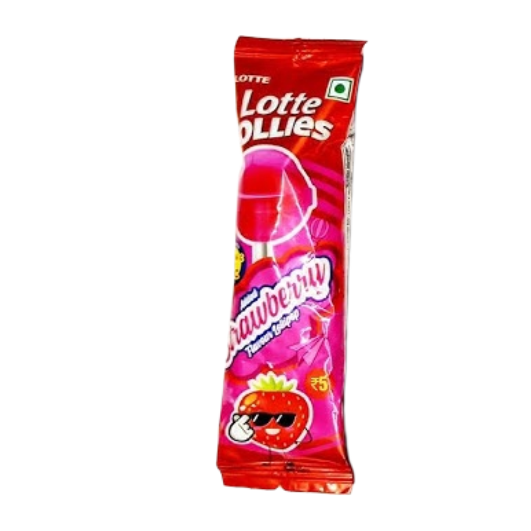 LOTTE LOLLIES STRAWBERRY LOLLIPOP